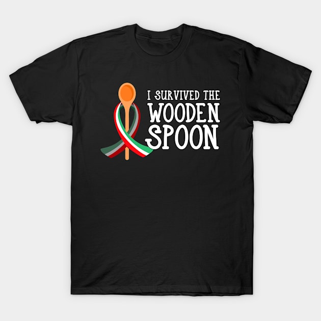 I Survived The Wooden Spoon Survivor Italian Gift T-Shirt by Alex21